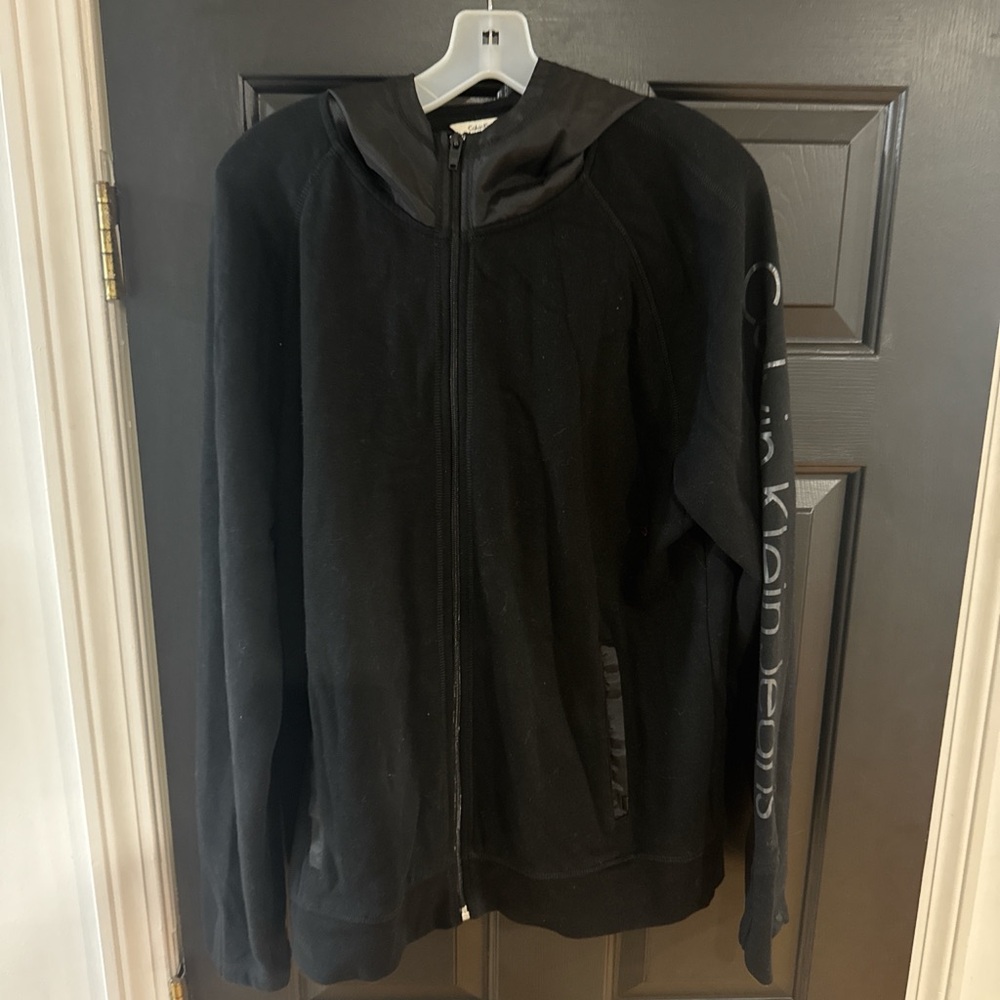 Calvin Klein Men's Black Zip-Up Sweater